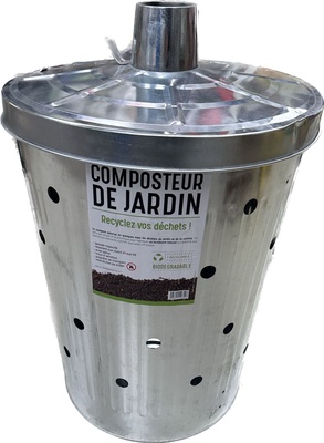 Cubo Incinerador Galvanizado Jard�n 100 litros